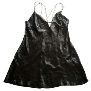 Gilligan & O'Malley Sleep Wear Silky Black Dress XL.